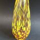 Vase conique verre de Murano moucheté jaune 1970