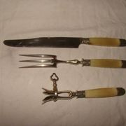 Carving service for leg of lamb from the early 20th century (art deco)