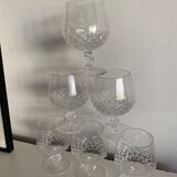 Set of 6 cognac glasses
