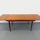 Table à manger style scandinave vintage des années 50 60 en teck avec rallonges