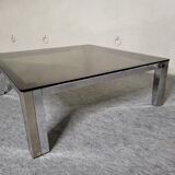 Coffee table 70s smoked glass