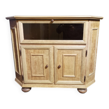 Meuble d'angle en bois brut