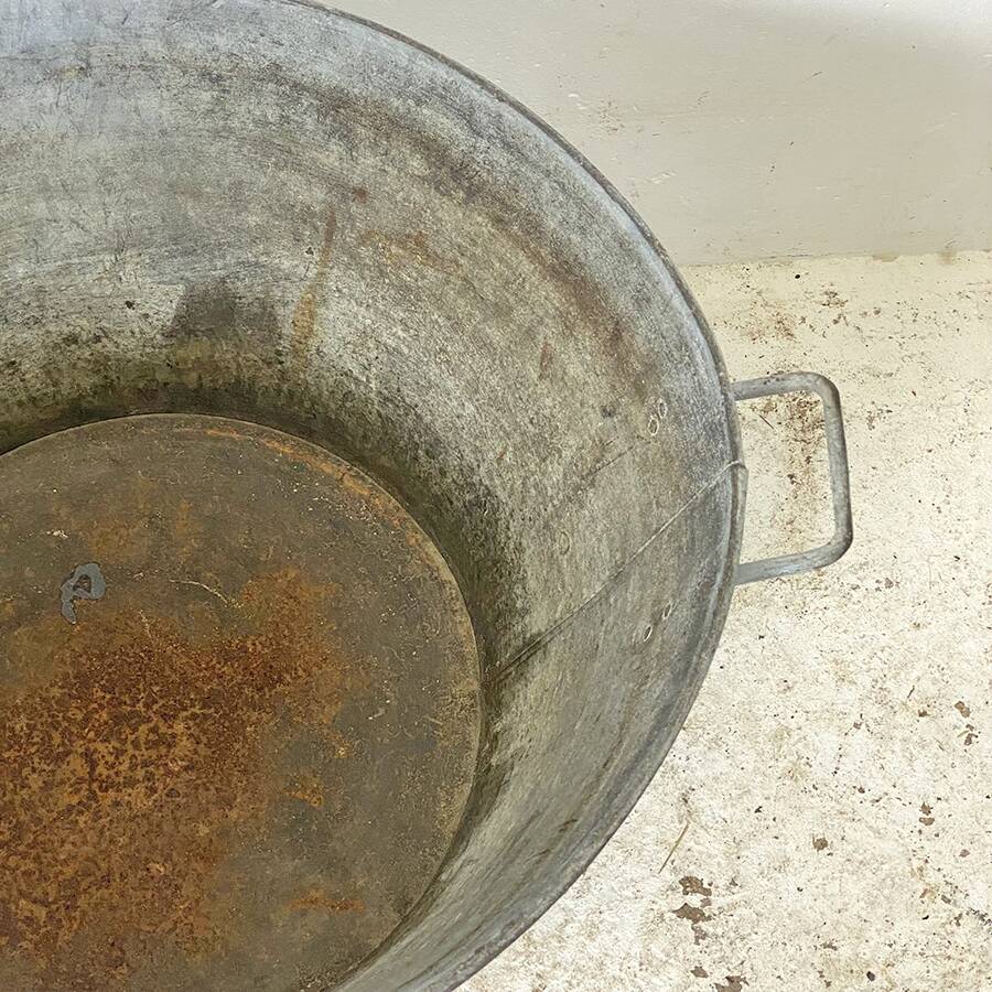 Bassine en zinc  vintage