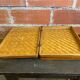 Vintage Wooden & Woven Bamboo Transport Box #D624