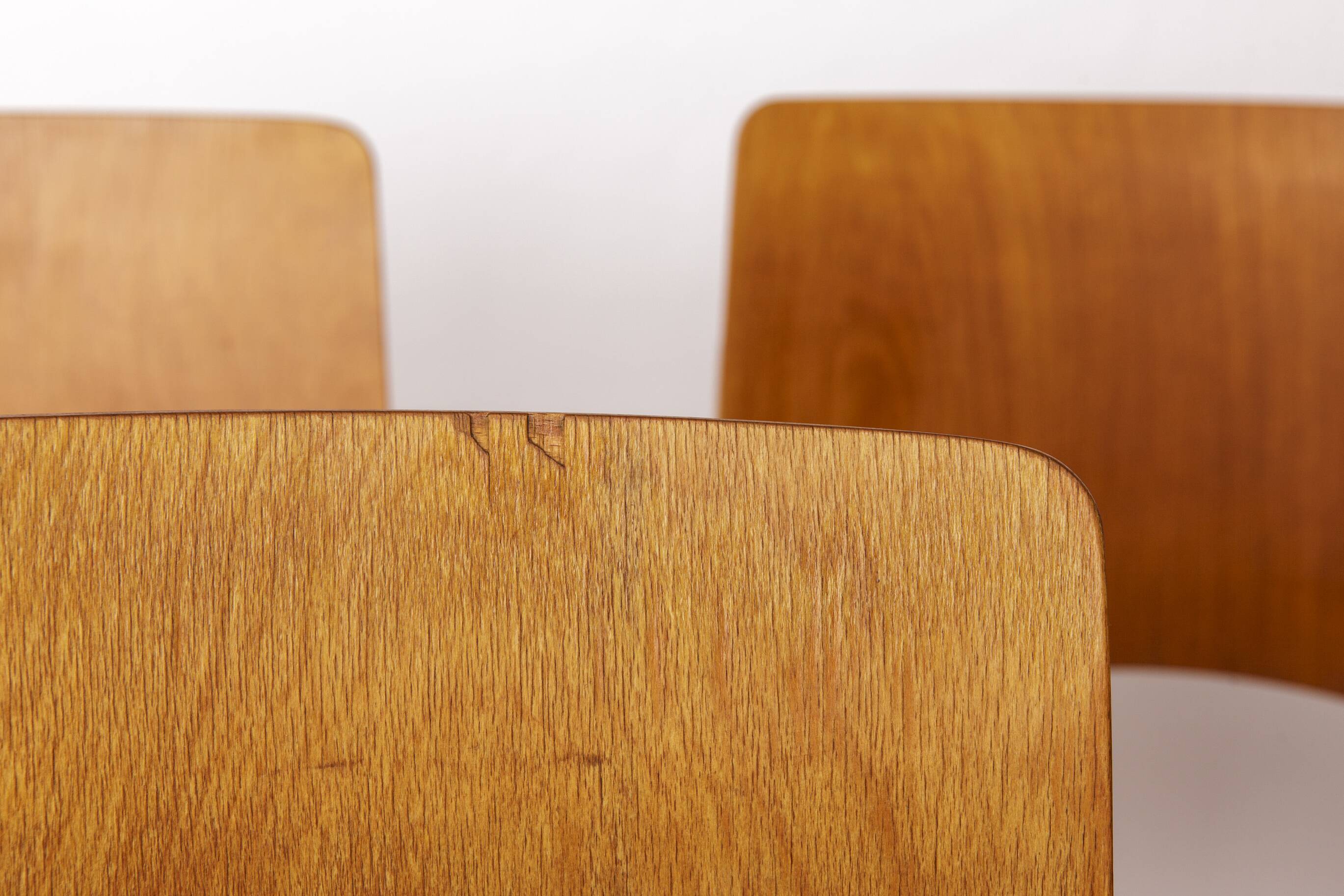 Set of 6 Wilkhahn Stackable Chairs – Beech Wood – Germany 1970s – Vintage