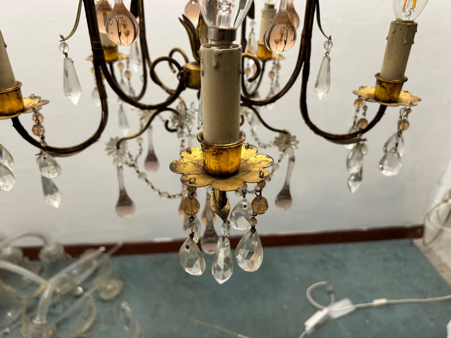 Florentine Murano Glass Drop Chandelier