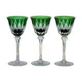 Series of 3 wine glasses from the Rhine Roemer St Louis Crystal model Provence