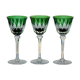 Series of 3 wine glasses from the Rhine Roemer St Louis Crystal model Provence