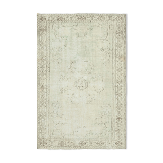 Handmade Rustic Oriental Beige Carpet 167 cm x 257 cm - 38970
