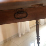 Half moon walnut table