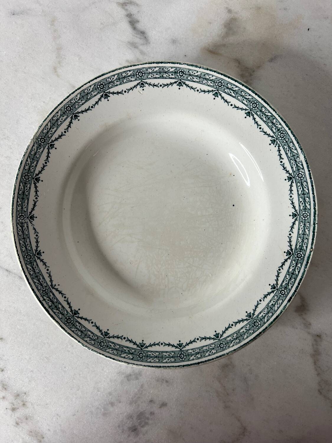 Set of 2 Terre de Fer St Armand Magali soup plates