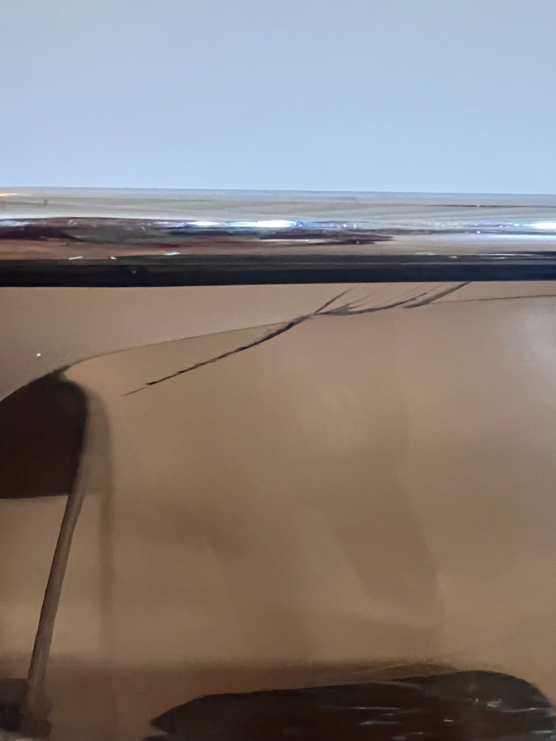 Set of 2 smoked Plexiglas chairs