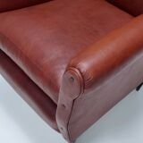 Skai Wingback Armchair Attr. to Mod. 512 attr. to Gio Ponti Produced by ISA