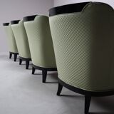 Set of four Art Deco armchairs, 1930-1950
