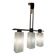 Three-light opaline pendant lamp by Maison Arlus, 1950