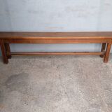 Solid oak bench 2 meters period 1960