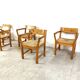 Vintage scandinavian pine wood dining chairs, 1960s by GM Mobler
