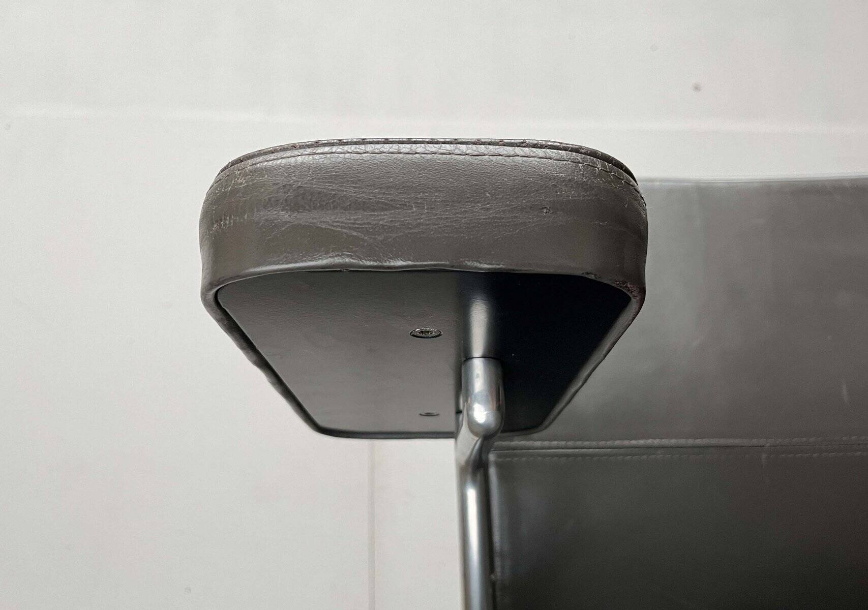 Postmodern swivel chairs model AC2 in leather by Antonio Cittero for Vitra, 1990s, set of 4.