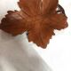 Empty pocket, wooden bowl, vine leaf, craft, vintage