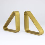 Carl Aubock III Pair of Triangular Bookends in Gilded Iron 5443, Vienna/Austria, 1970s