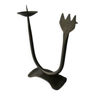 Candle holder candle holder, rooster, brutalist