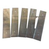 Set of 5 GM beveled glass cleaning plates