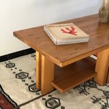 Solid elm coffee table from the 80s