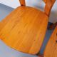 Set of 4 vintage chairs in pine from the 70s