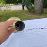 Golden brass candle holder