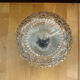 Vintage corodex ceiling light moulded glass + white bakelite support