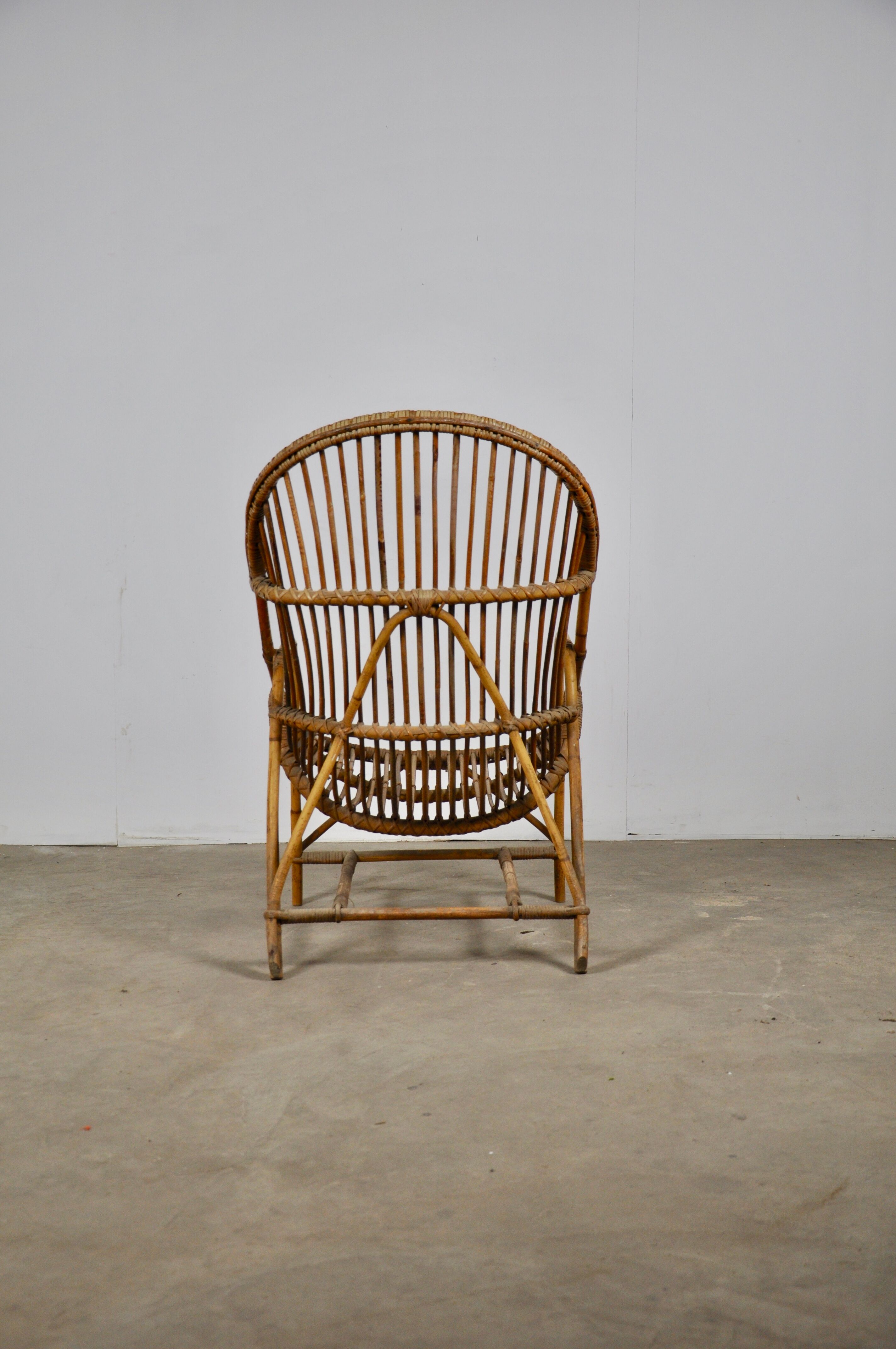 Fauteuil en rotin 1970