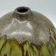 Vase in red and green flamed sandstone 30s