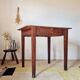 Small antique farmhouse table in wood – vintage rustic desk