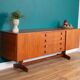 Vintage Teak Vanson Sideboard, British 1970s By Peter Haywood