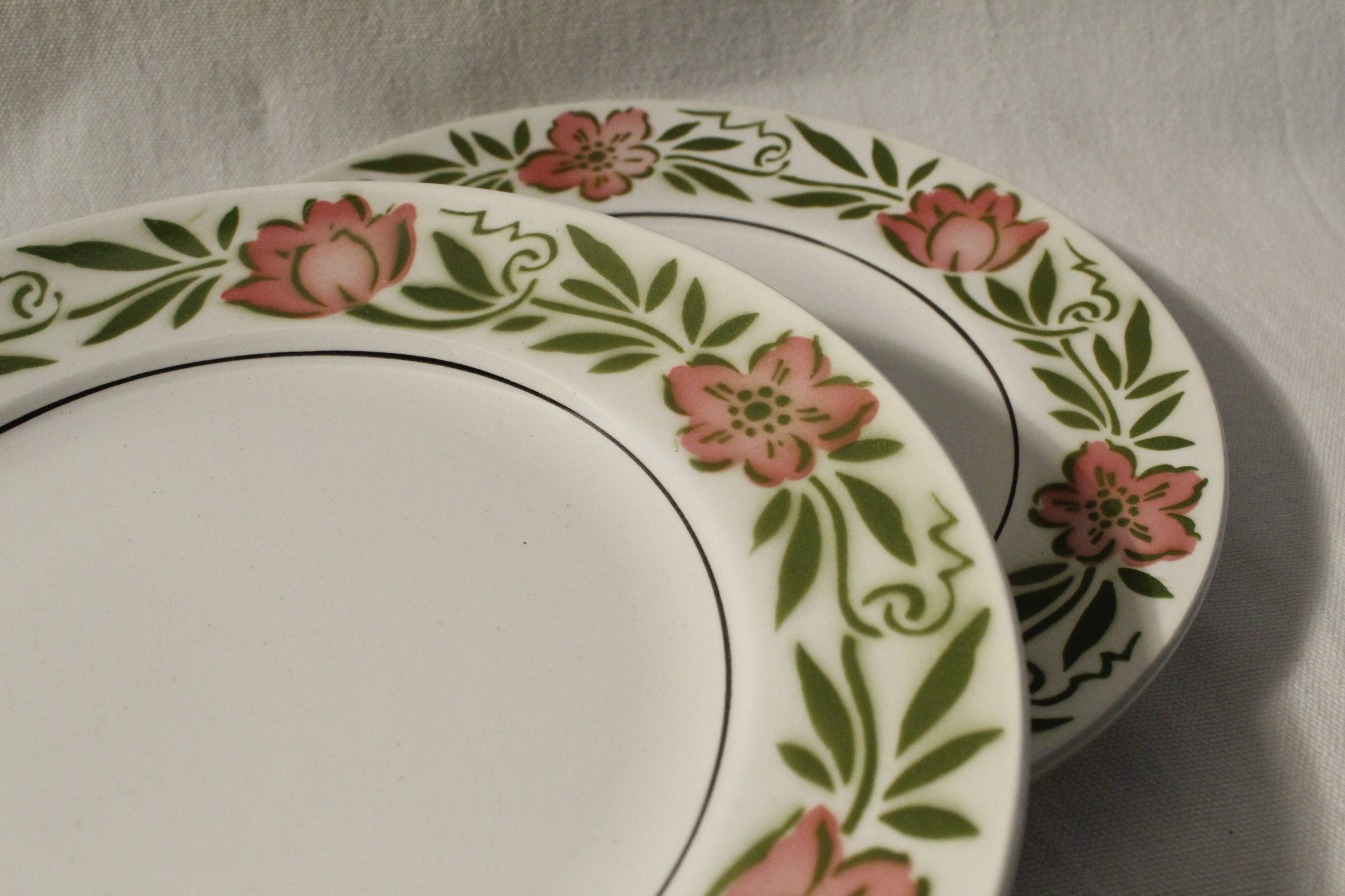 Set of 5 dessert plates Moulin des Loups - model Yvette