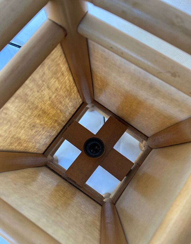 Pair of bamboo lamps