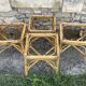 4 tabourets vintage bambou et rotin – années 60/70