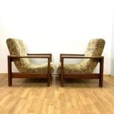 Retro sofa set, solid wood frame, 1970s
