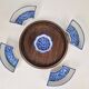 Vintage Chinese Blue Flower Porcelain Snack Bowl with Appetizer Bowls