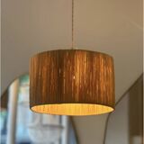 Raphia lampshade suspension bohemian vintage rattan - d30 cm