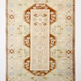 6x9 Terracotta & Cream Vintage Persian Rug, 199x290Cm