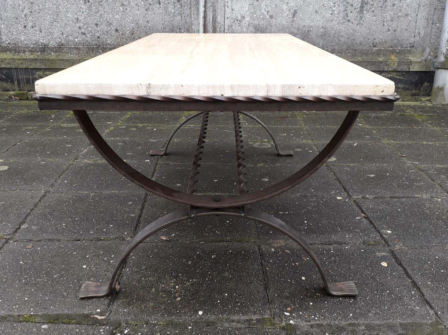 Coffeetable immitation marble 1950's