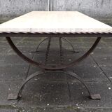 Coffeetable immitation marble 1950's
