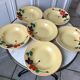 Set of 6 hollow plates digoin sarreguemines model "ginette" years 30-40