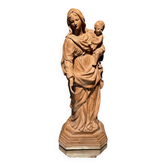 Virgin and child after jean dubois in resin louvre museum