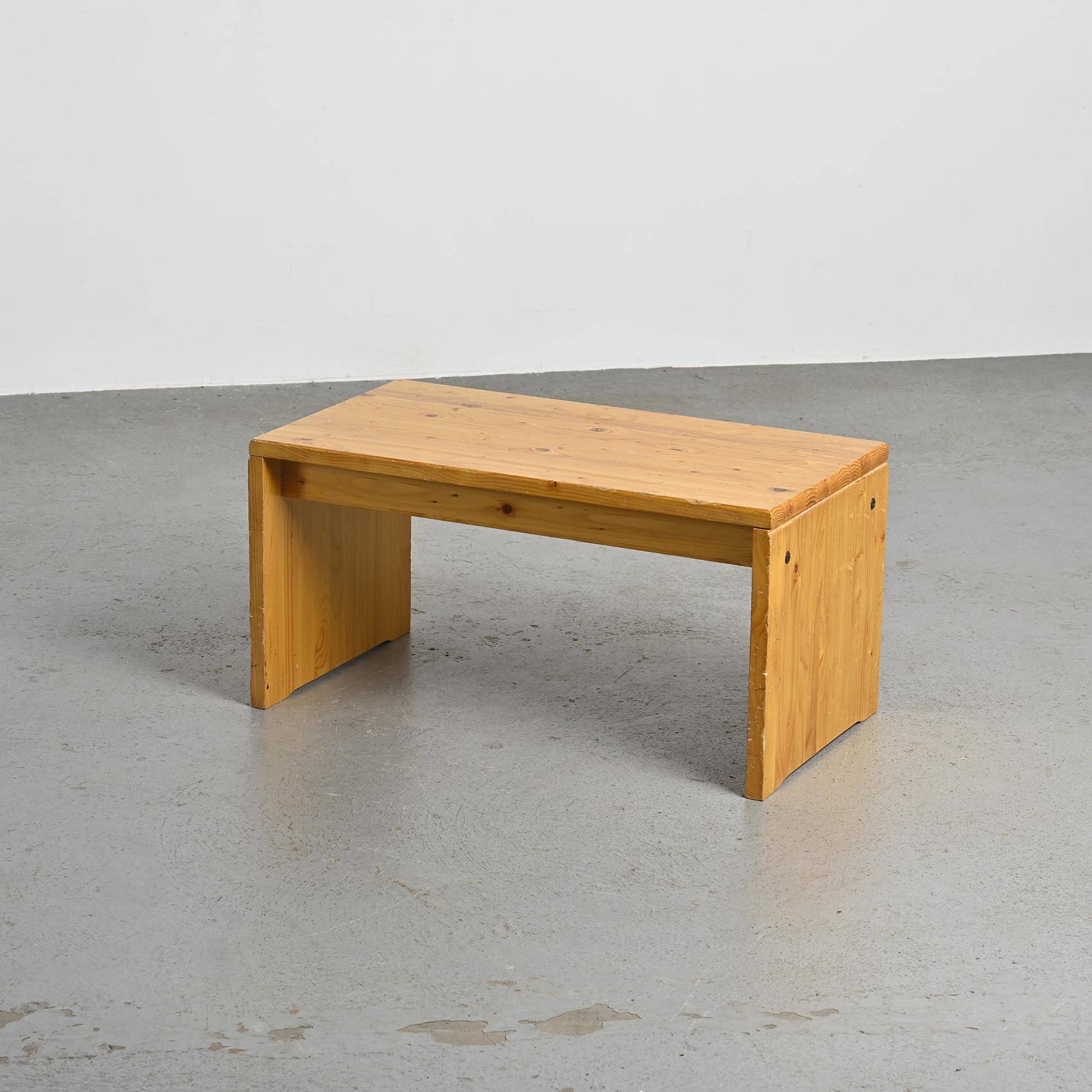 Solid pine bench, Les Arcs 1600, France