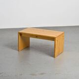 Solid pine bench, Les Arcs 1600, France