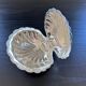 Silver-plated metal shell butter dish