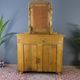 Art nouveau style baltic pine chest of drawers with mirror