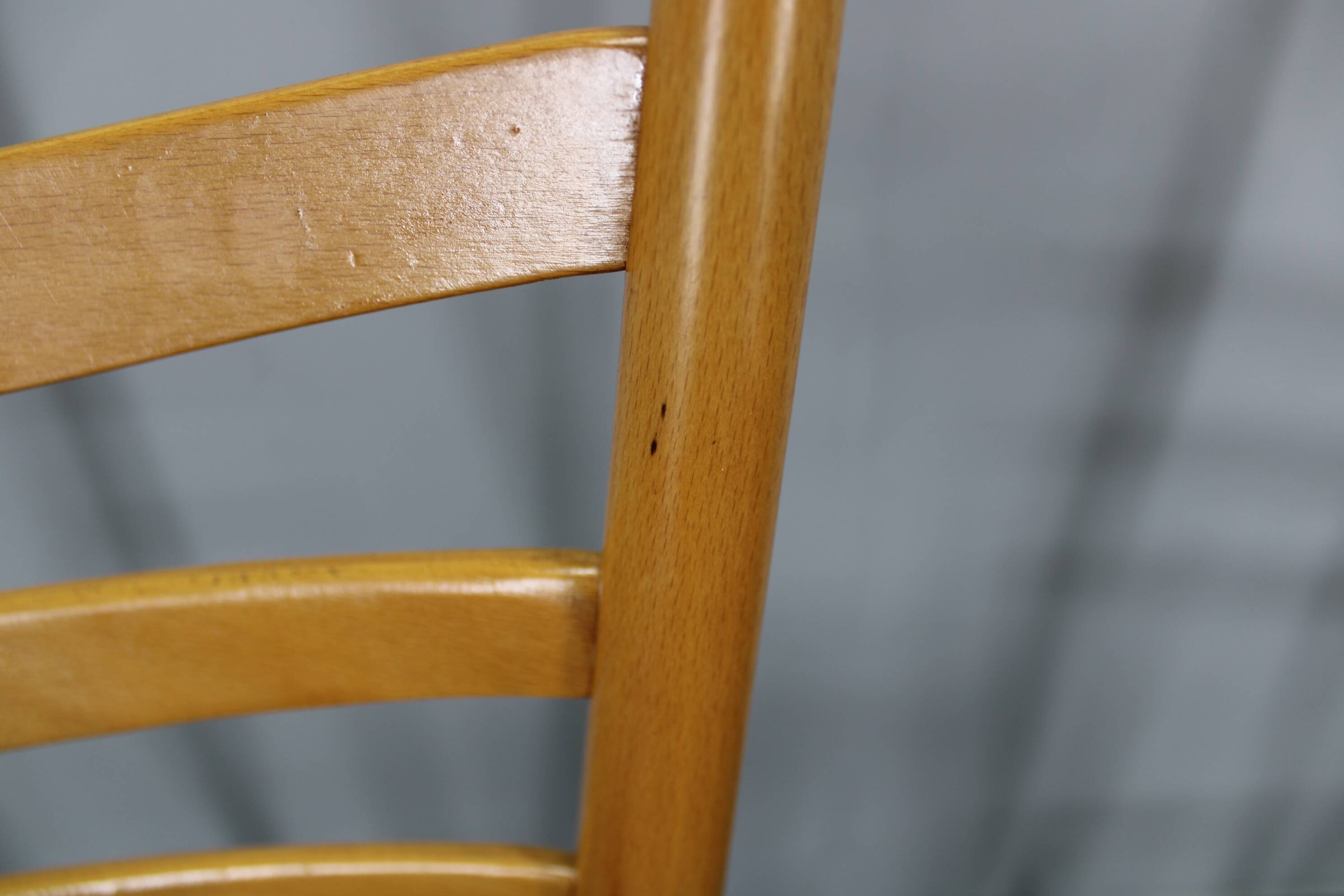 1960s Set of Four Beech Dining Chairs, Czechoslovakia